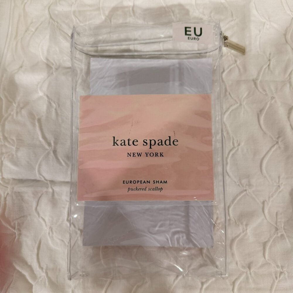 kate spade | European Sham | White Puckered Scallop | 26x26"